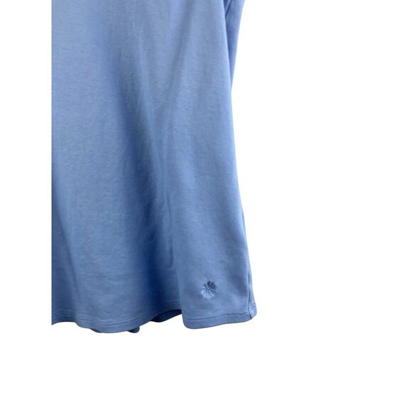 Isaac Mizrahi Live Essentials Womens XL Blue Sleeveless Cotton Tank Top - Picture 3 of 5